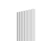 Lamelov panel 3D 2650x300 mm / lamely - biela matn / podklad - biela matn